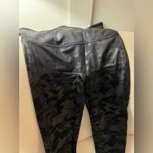 Spanx Faux Leather Camo Leggings